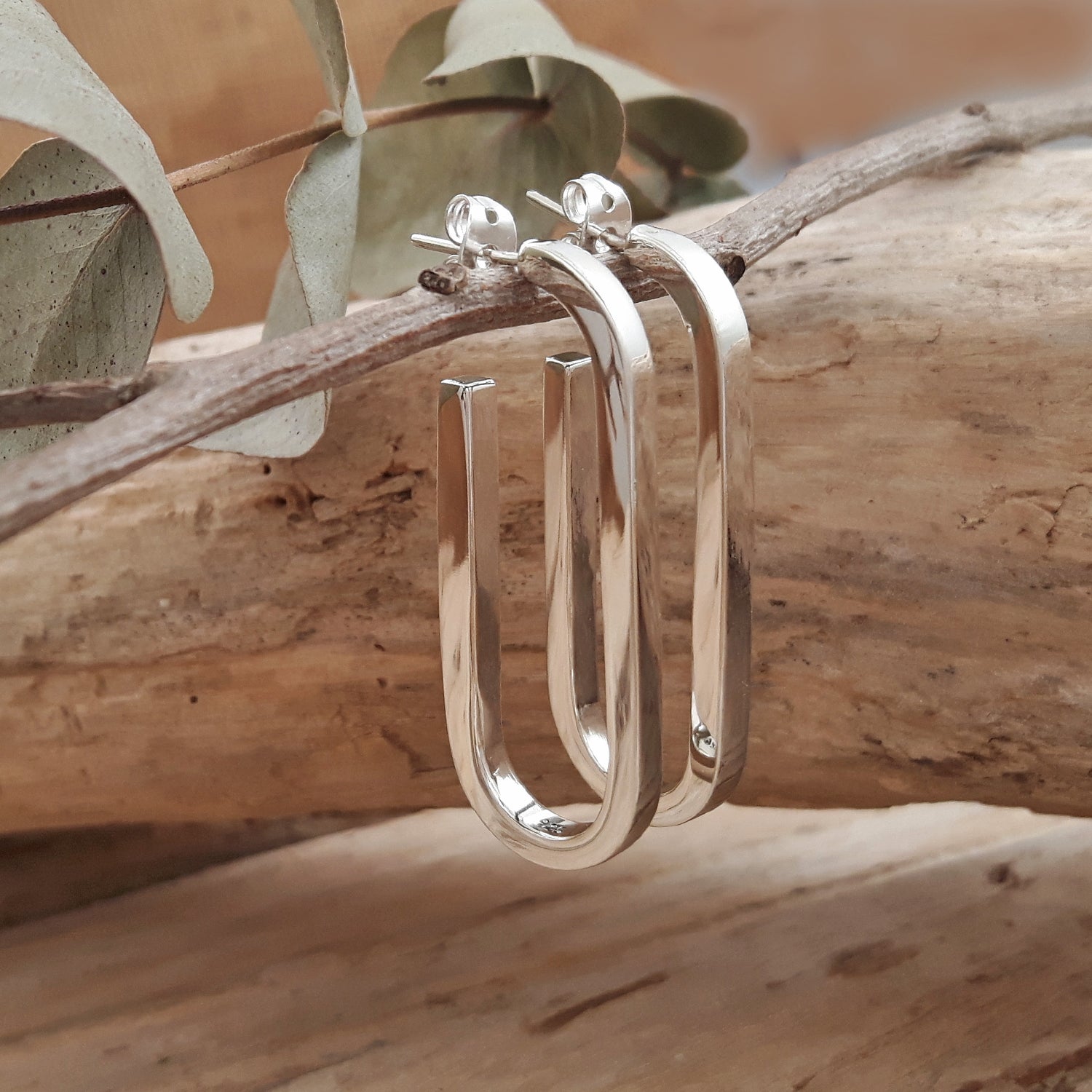 Ellipse Hoop Large Earrings