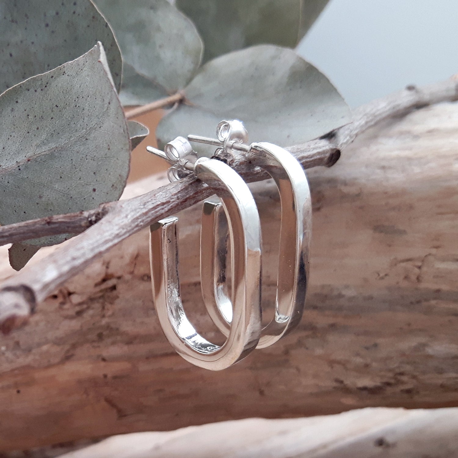 Ellipse Hoop Small Earrings