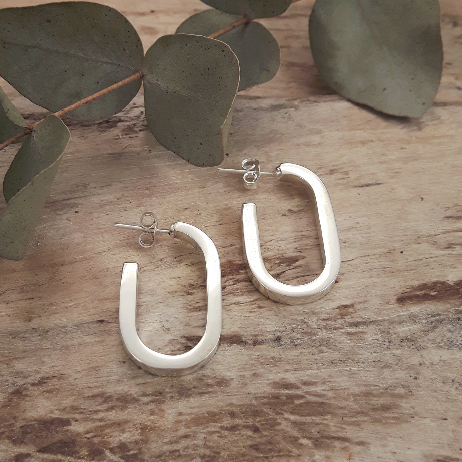 Ellipse Hoop Small Earrings