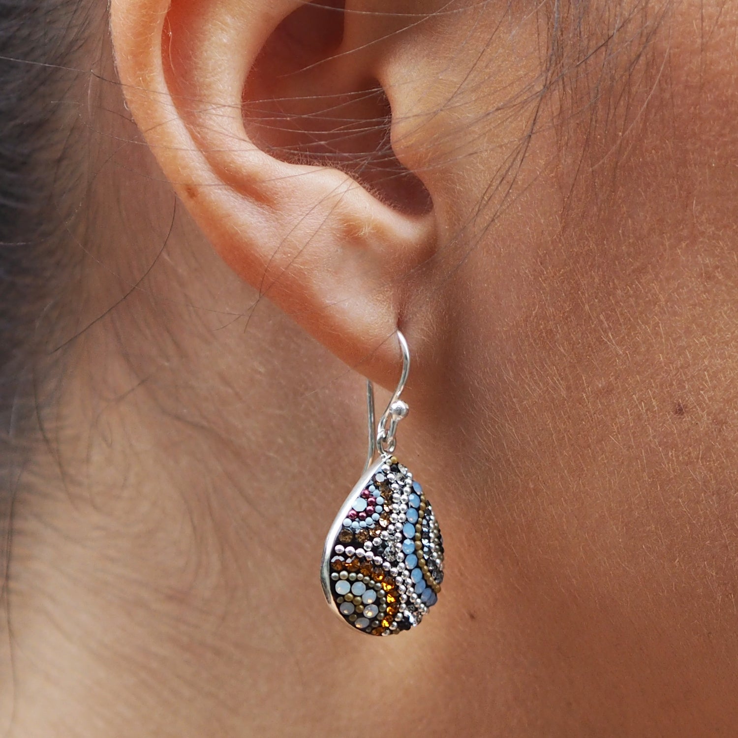 Allegra Highland Glow Teardrop Drop Earrings