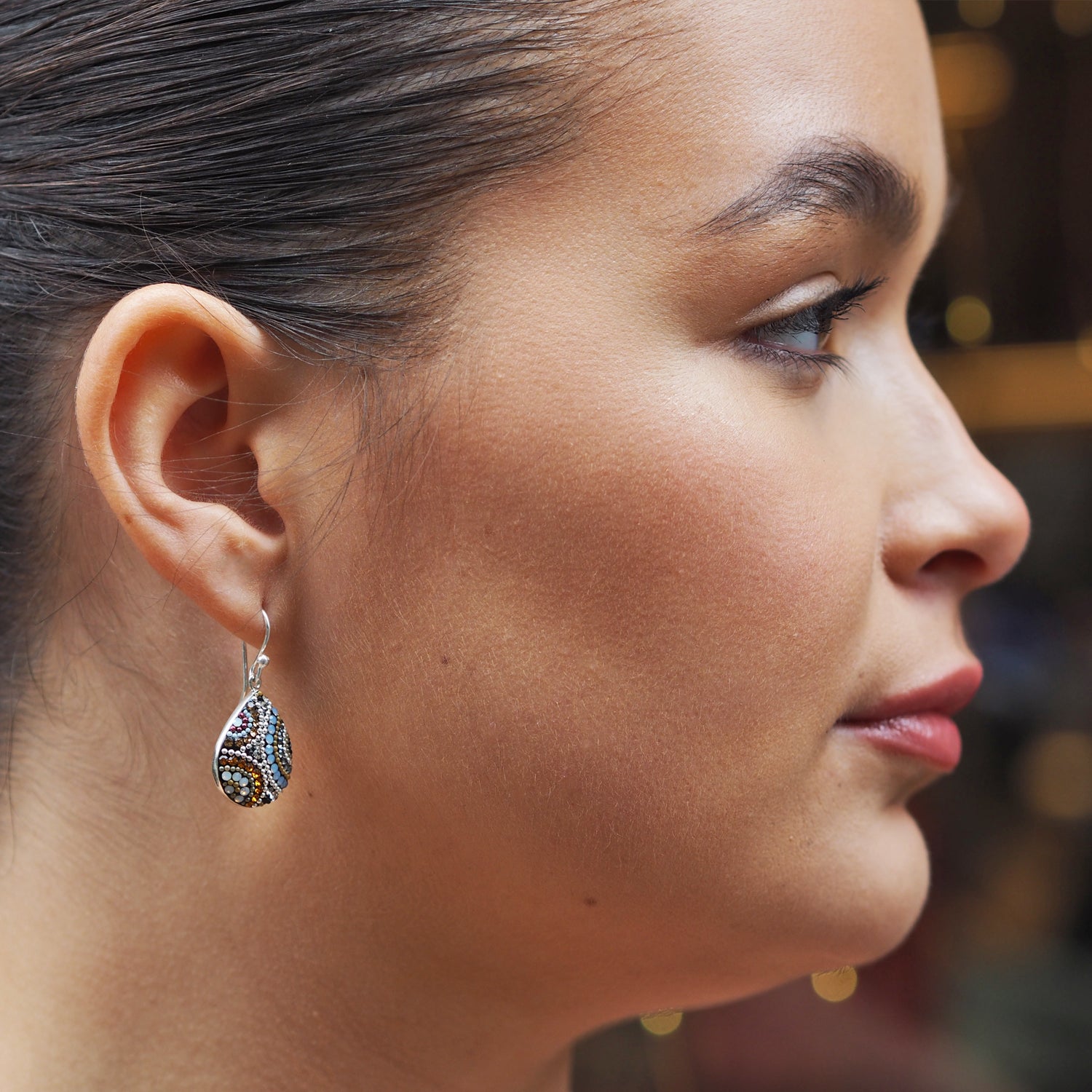 Allegra Highland Glow Teardrop Drop Earrings