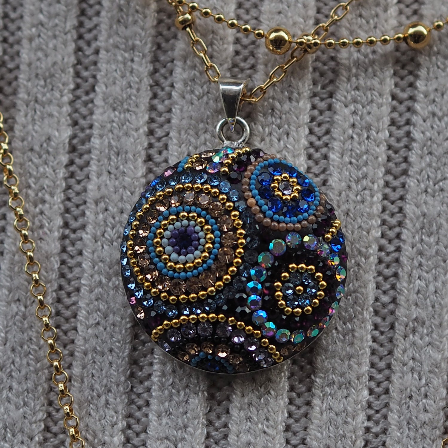 Allegra Indigo Radiance Disc Pendant