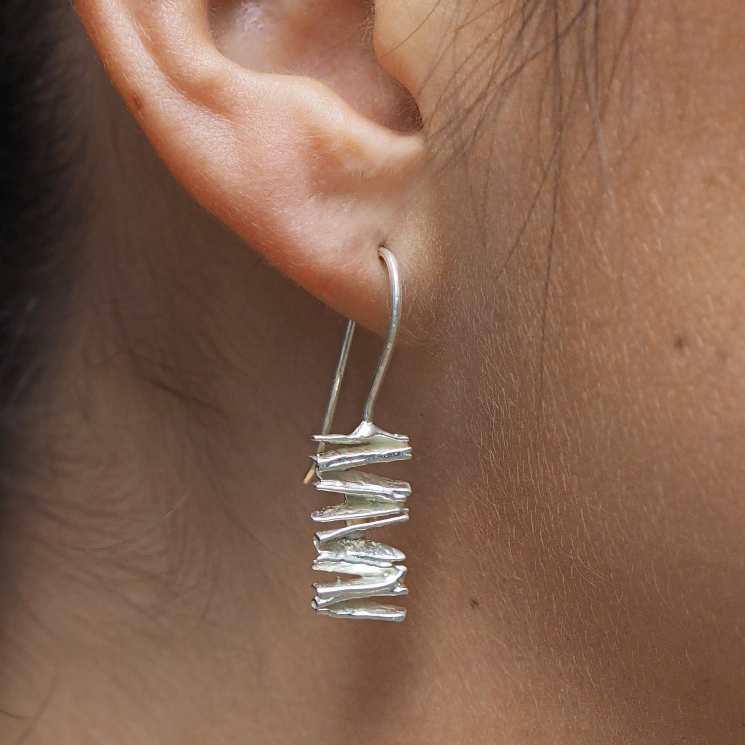 Foresta Juniper Silver Drop Earrings