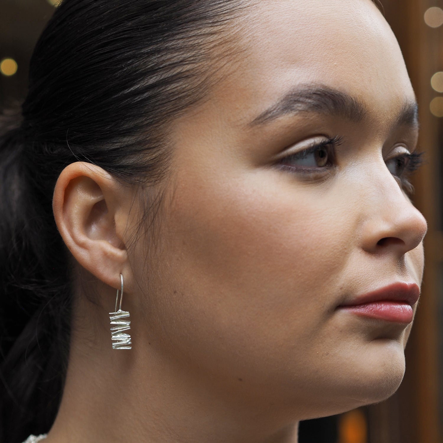 Foresta Juniper Silver Drop Earrings