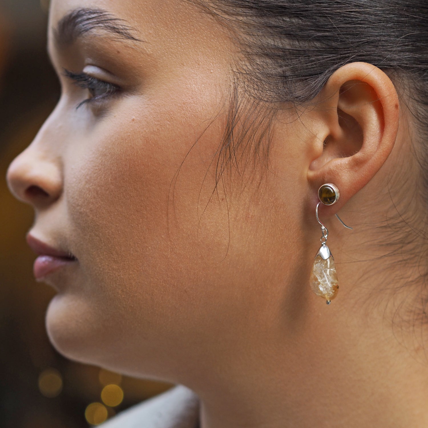 Lilith Citrine Drop Earrings