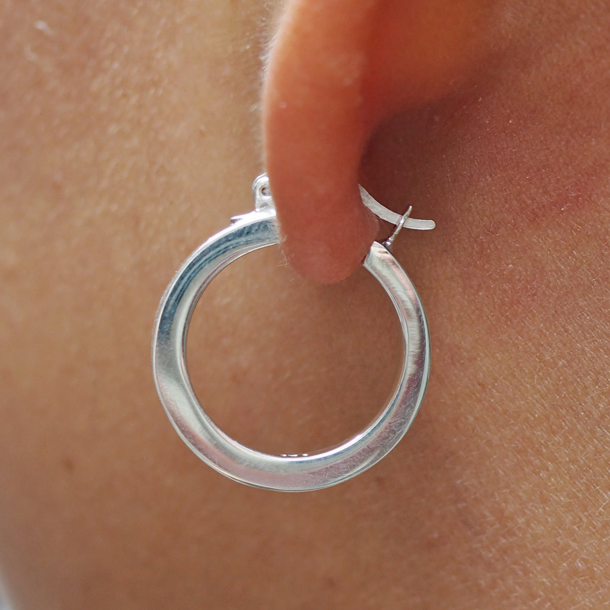 Arc Sterling Silver Hoop Earrings
