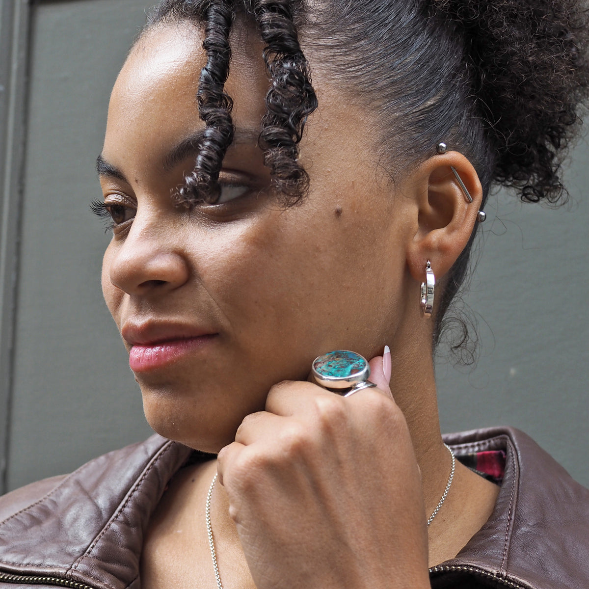 Arc Sterling Silver Hoop Earrings