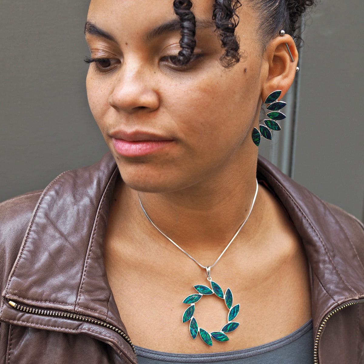 Flinder Larisa Emerald Pendant
