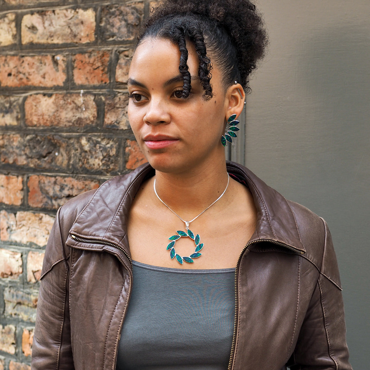 Flinder Larisa Emerald Pendant