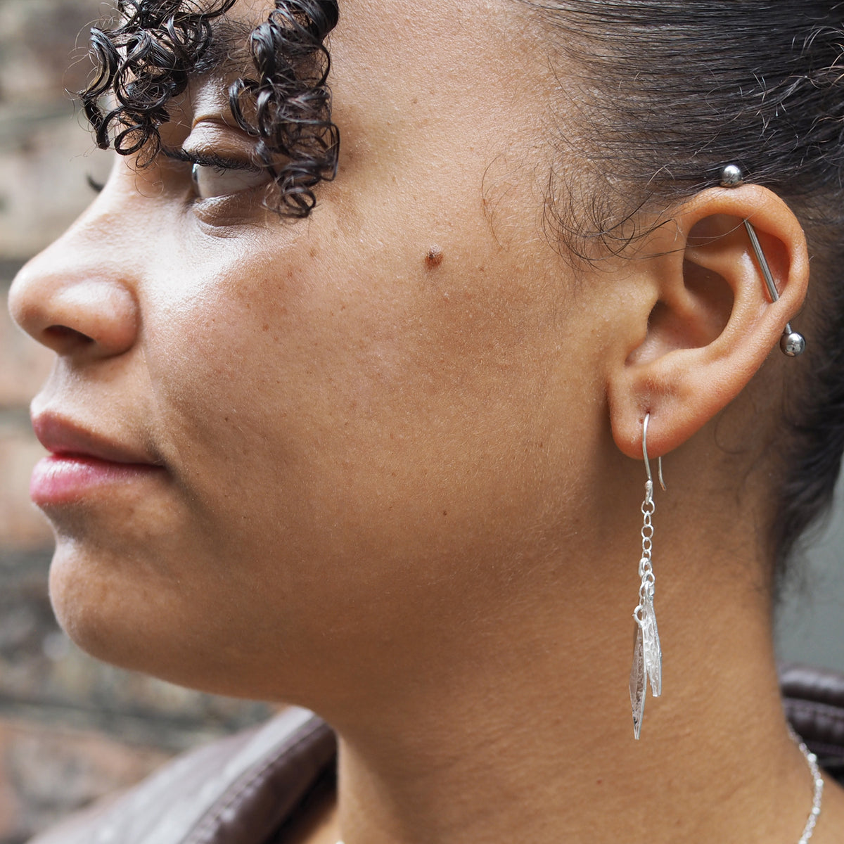 Foresta Feather Drop Earrings