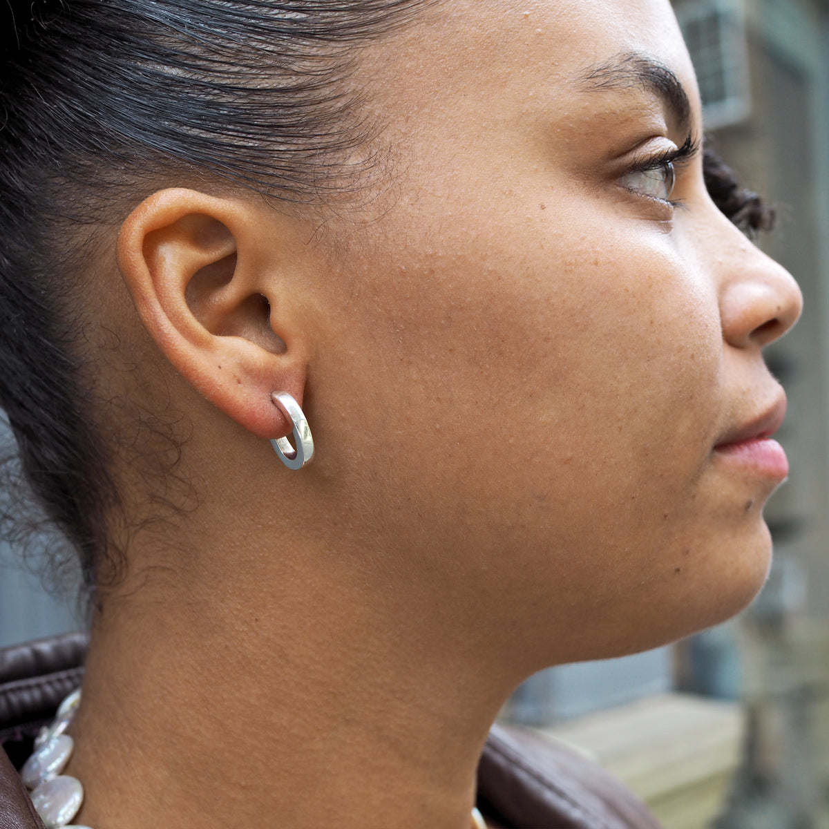 Ellipse Mini Hoop Earrings