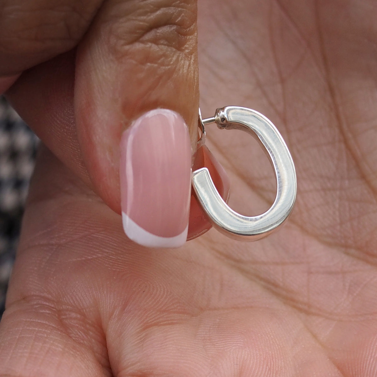 Ellipse Mini Hoop Earrings