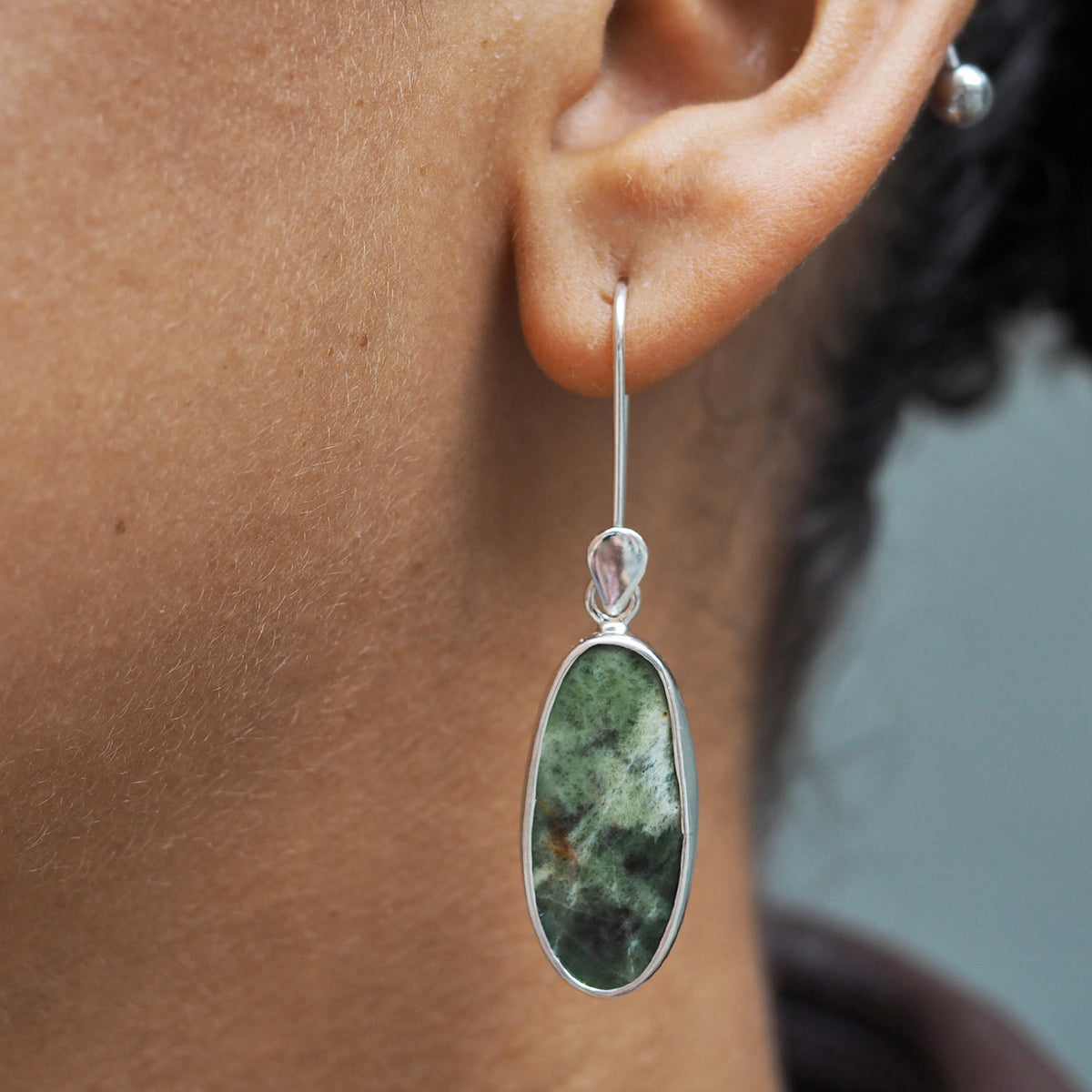 Monet Chrome Chalcedony Large Drop Earrings