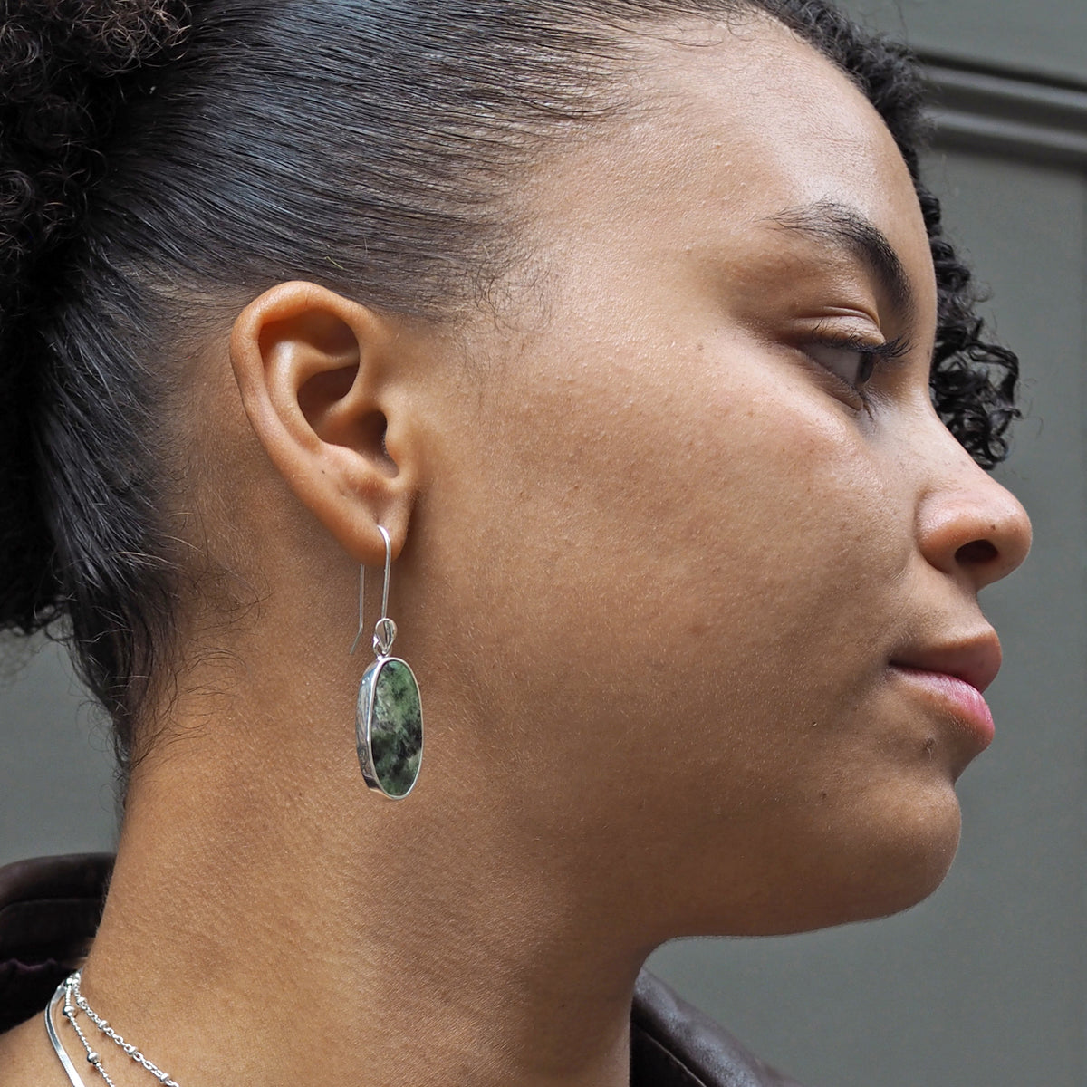 Monet Chrome Chalcedony Large Drop Earrings