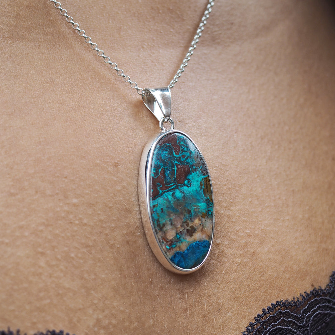 Monet Chrysocolla XL Oval Pendant