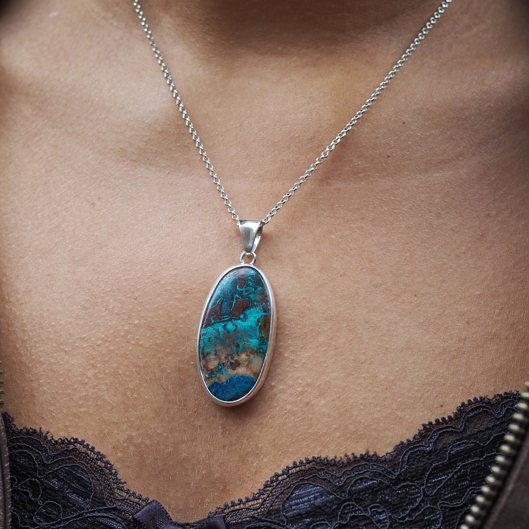 Monet Chrysocolla XL Oval Pendant