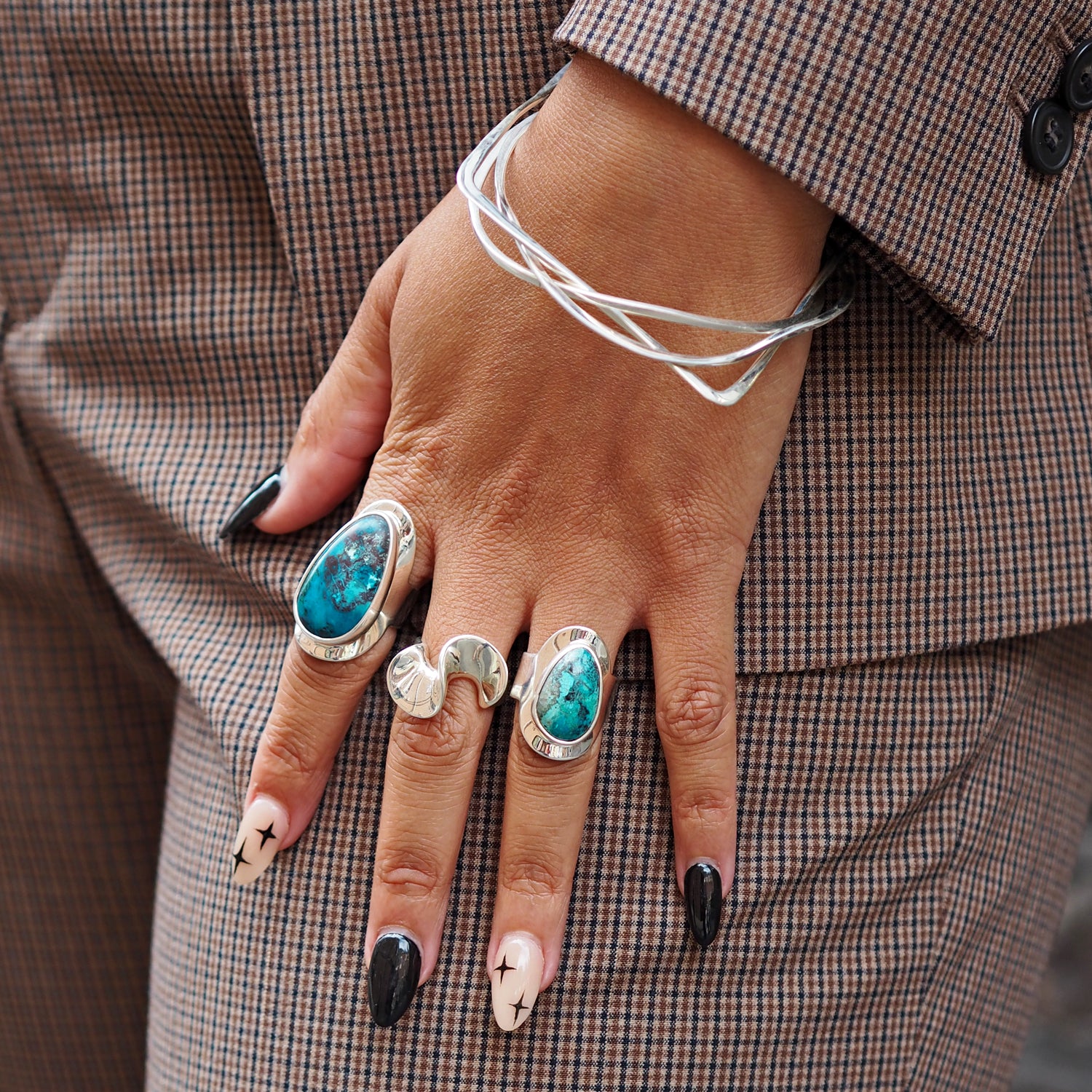 Sigma Polished Sterling Silver Ring