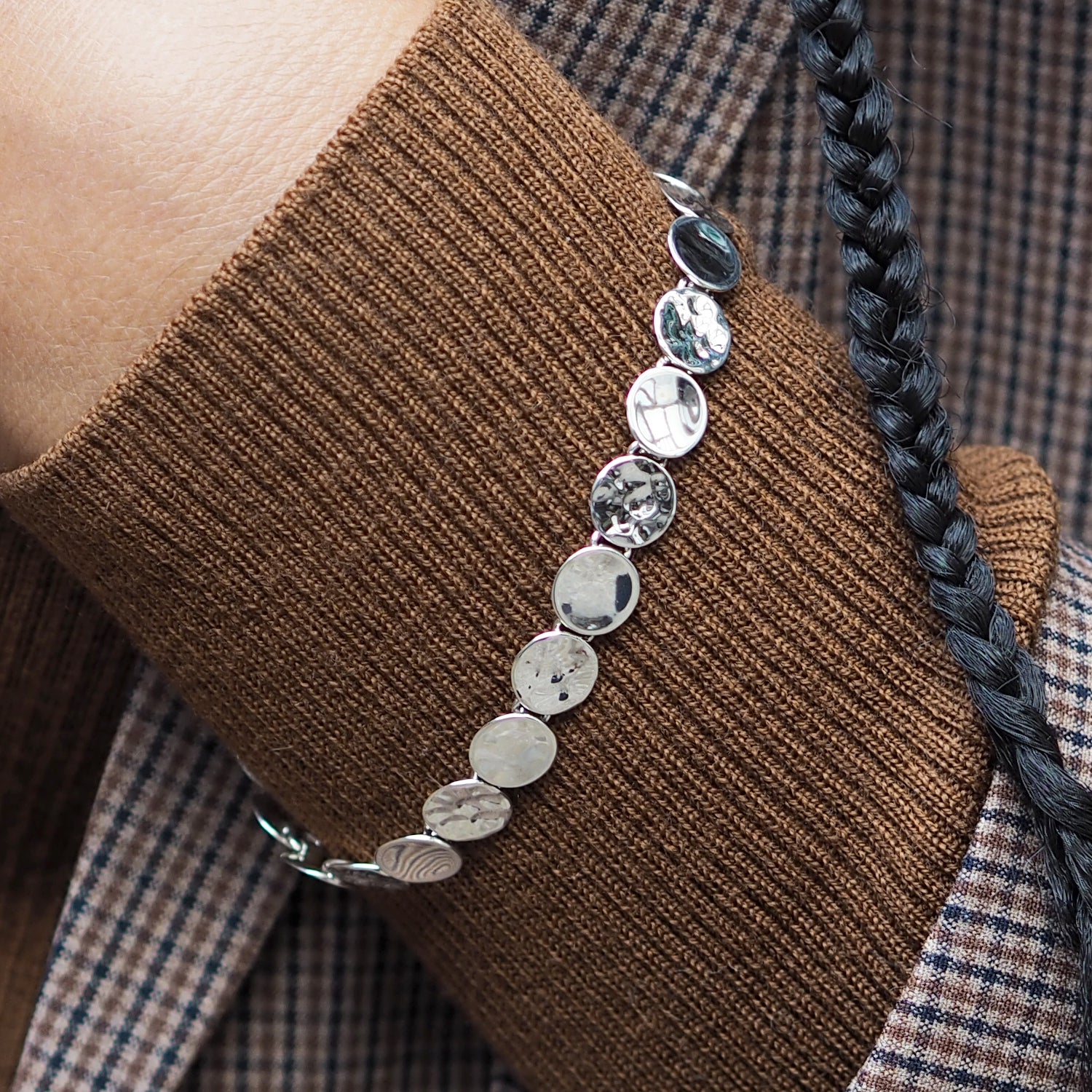 Unity Circles Sterling Silver Bracelet