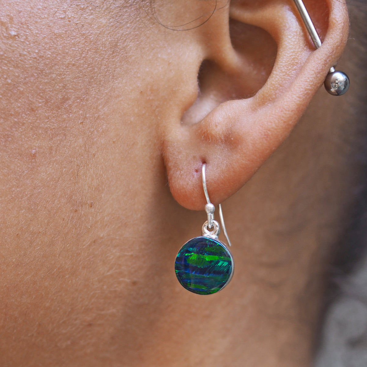 Flinder Emerald Dot Drop Earrings