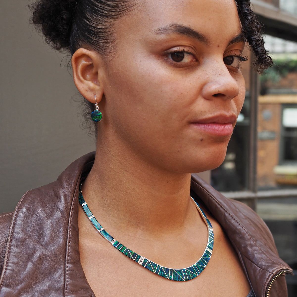 Flinder Nouveau Emerald Necklace