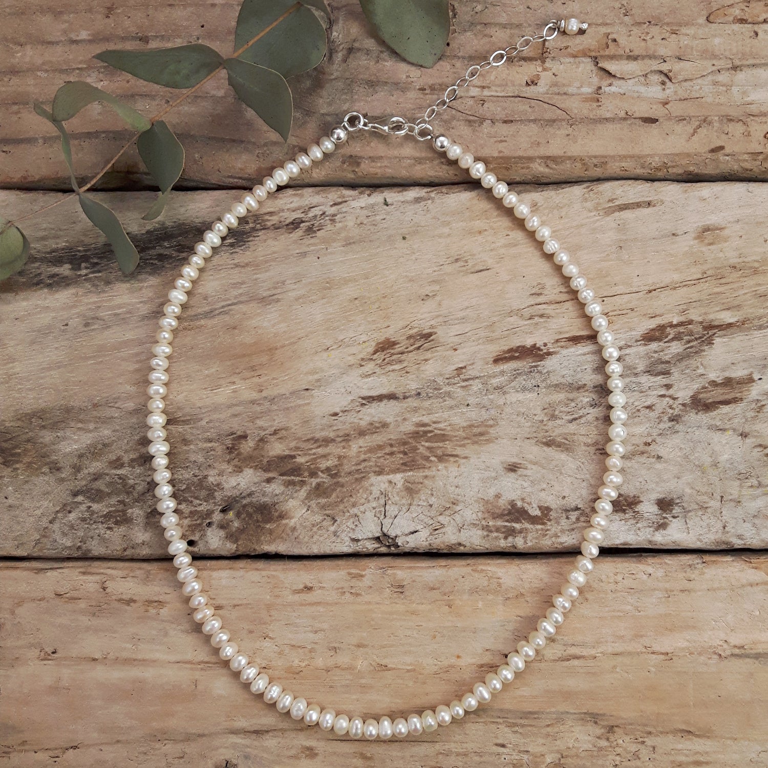 Eternal White Pearl 4mm Necklace