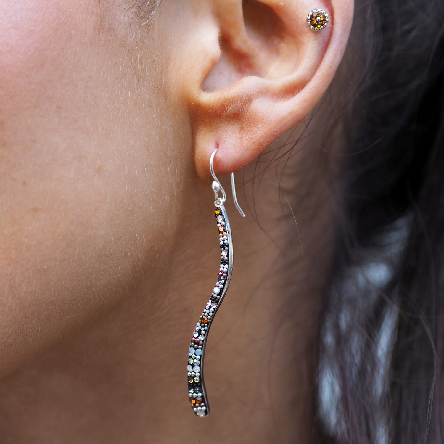 Allegra Highland Glow Sway Boho Drop Earrings