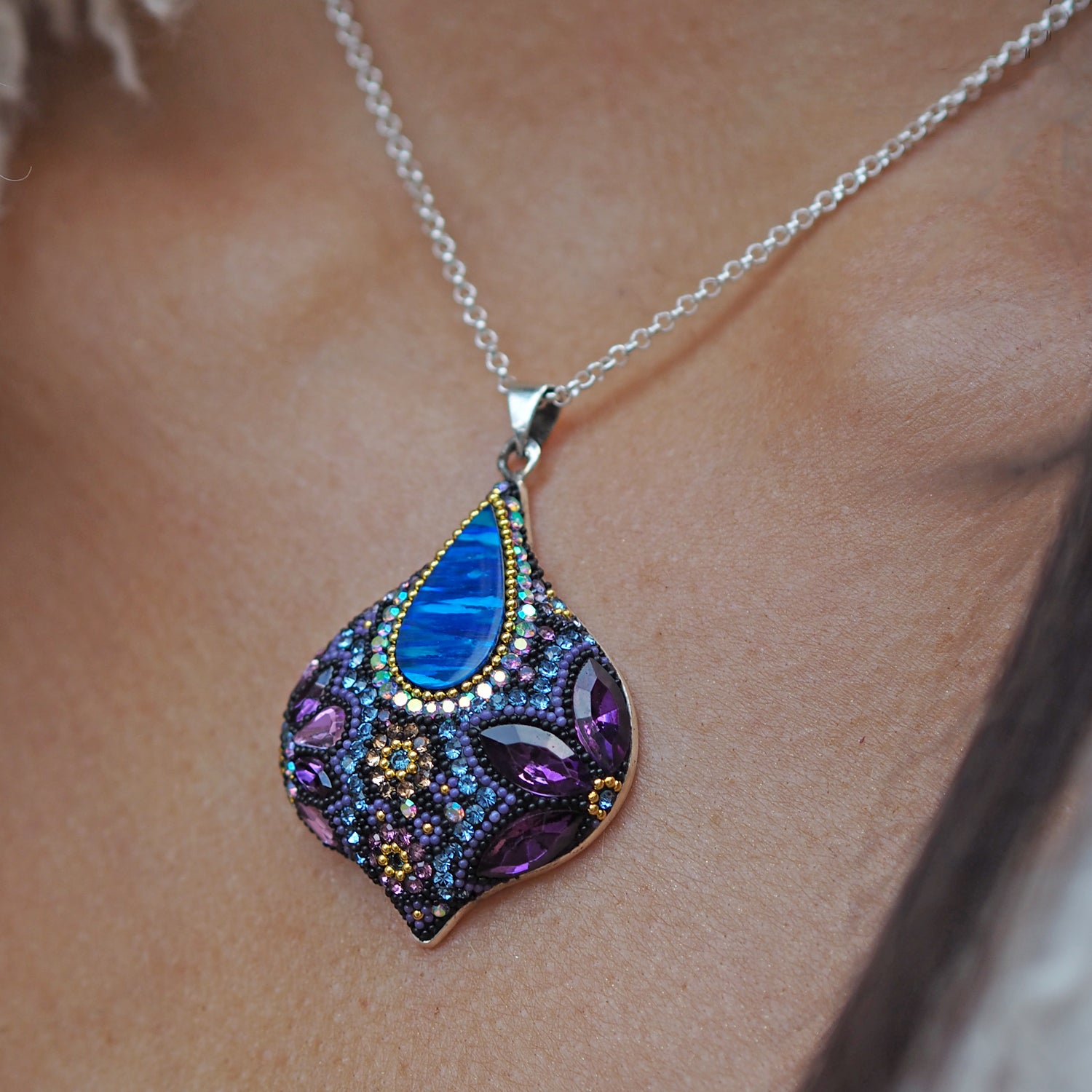 Allegra Purple Shimmer Pendant