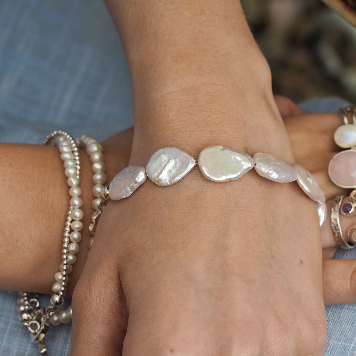 Baroque Pearl Teardrop Bracelet