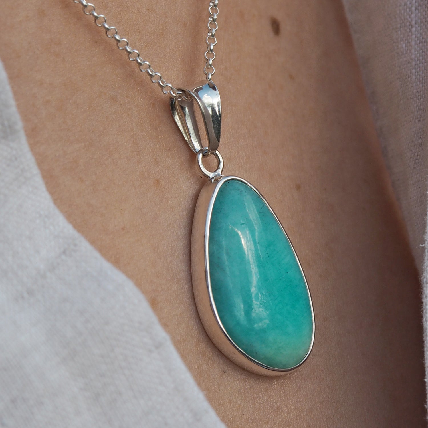 Celestial Amazonite Pendant