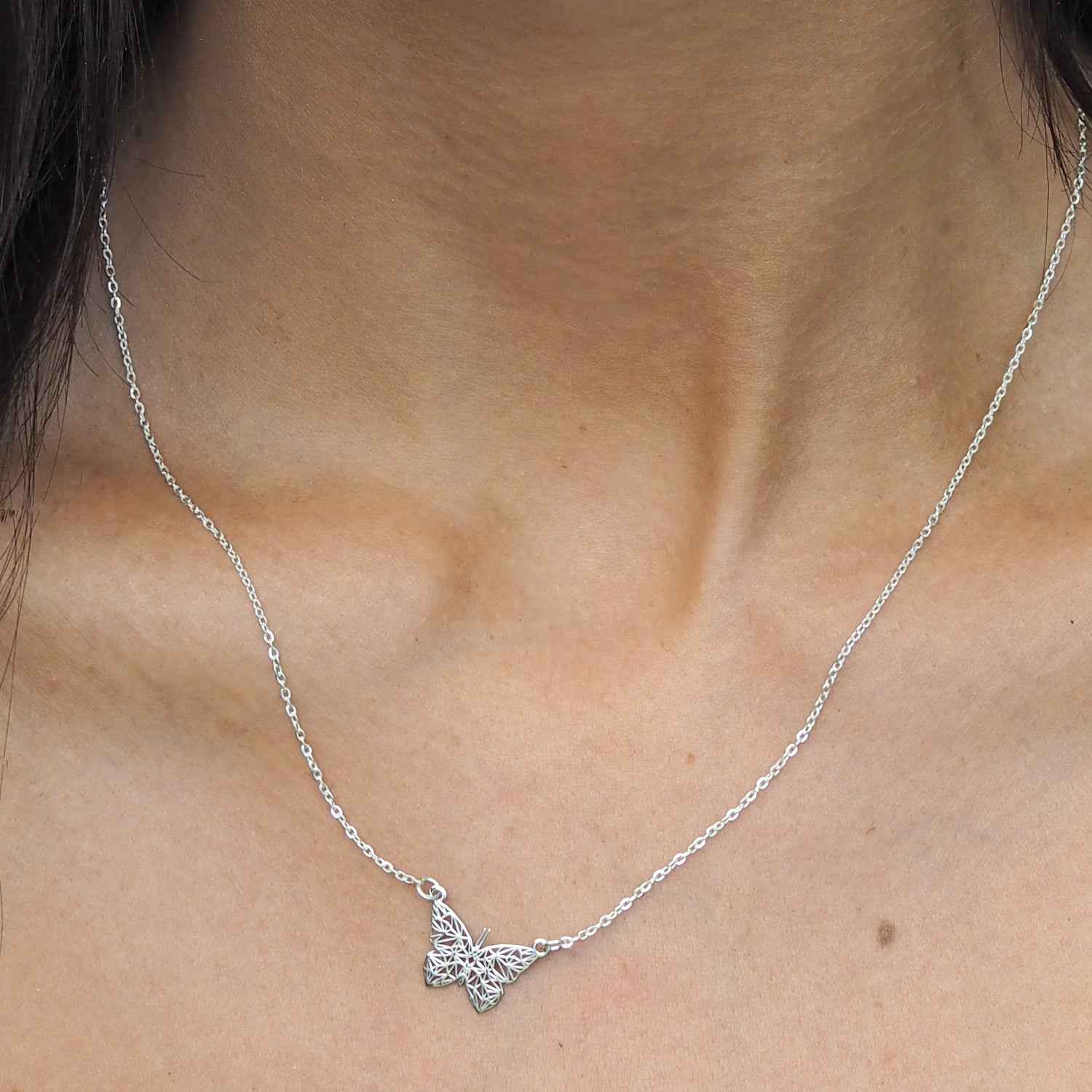 Celtic Silver Butterfly Necklace