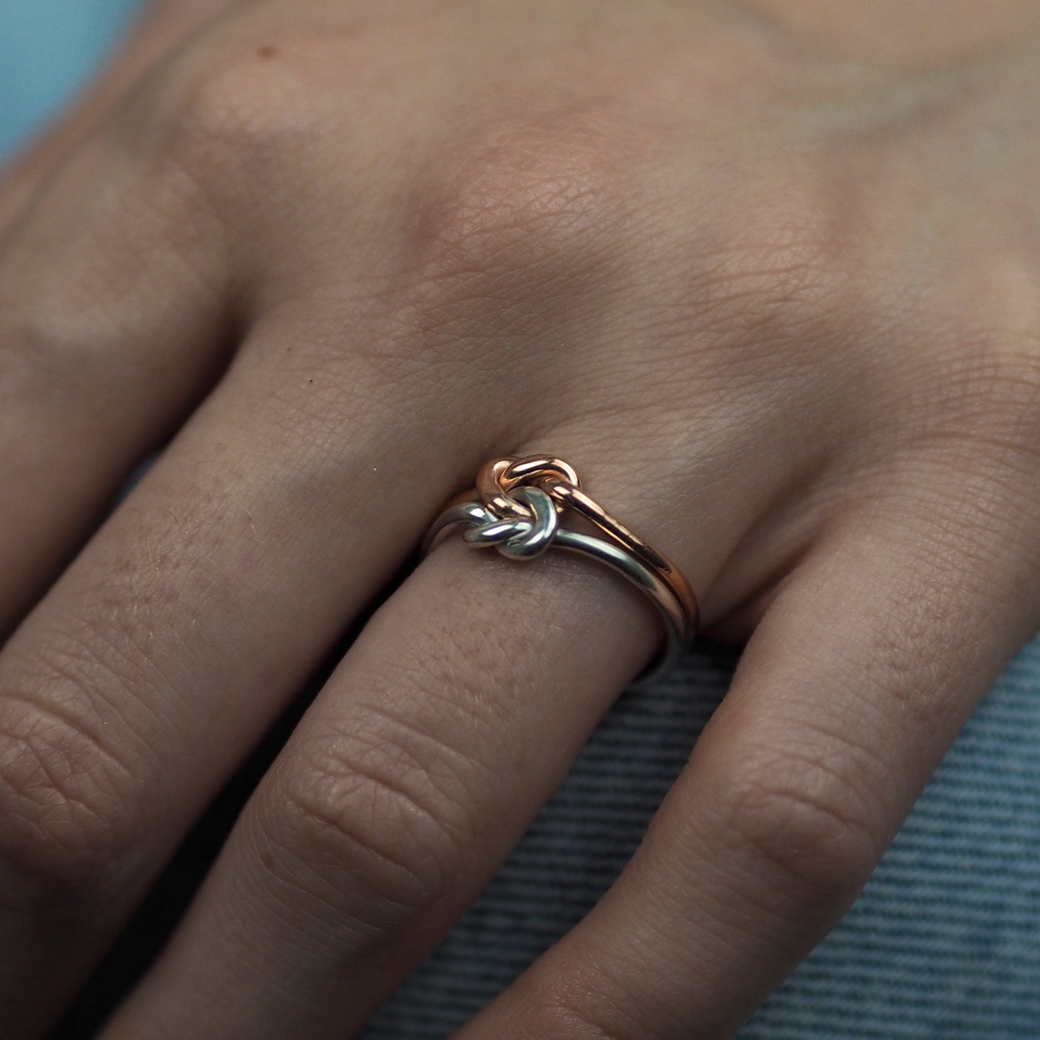 Dara Celtic Knot Copper Silver Ring
