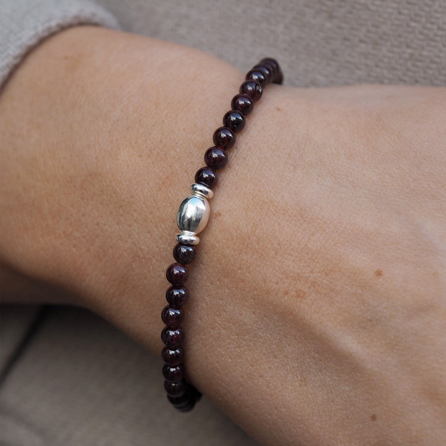 Eternal Garnet Birthstone Bracelet