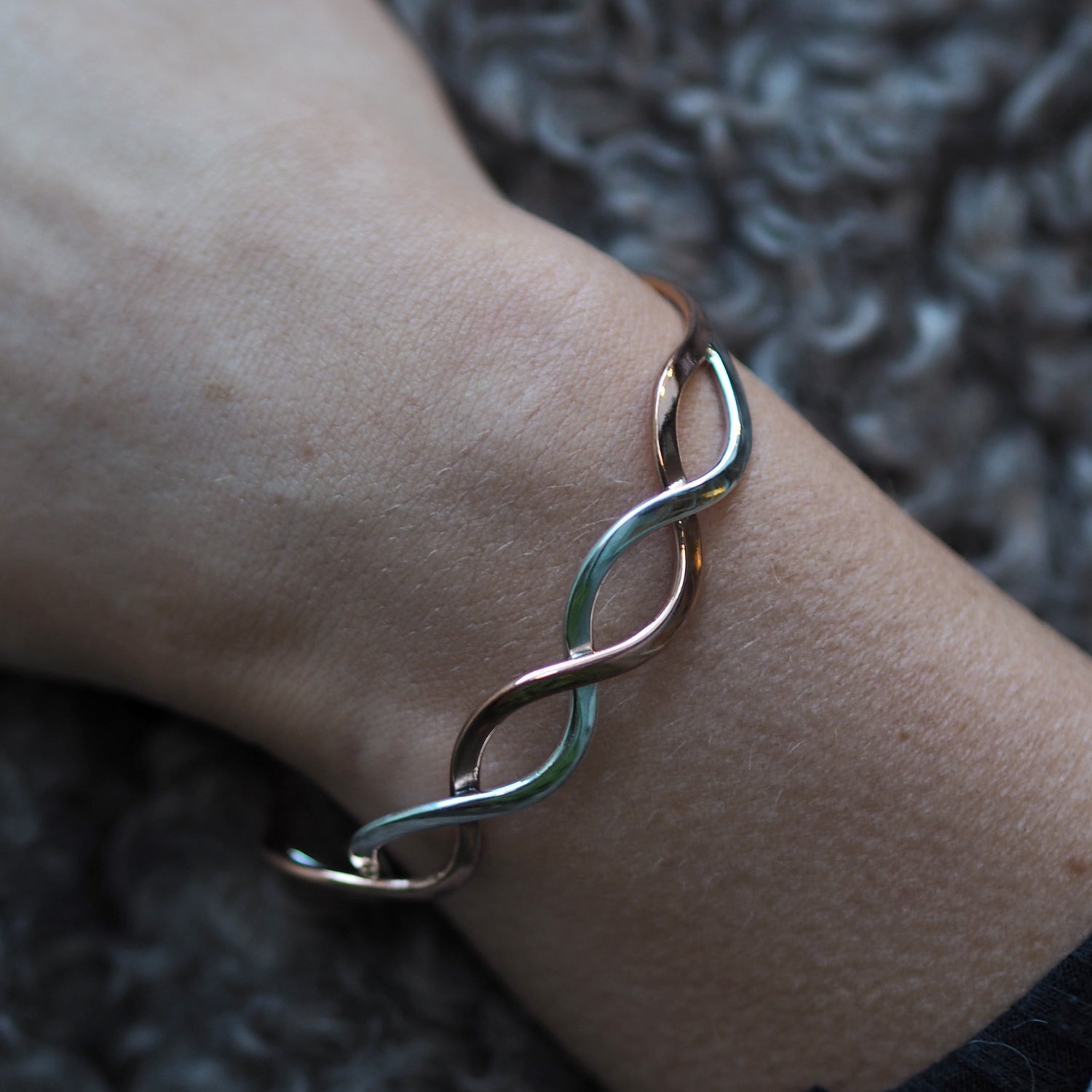 Infinity Weave Copper/Silver Cuff