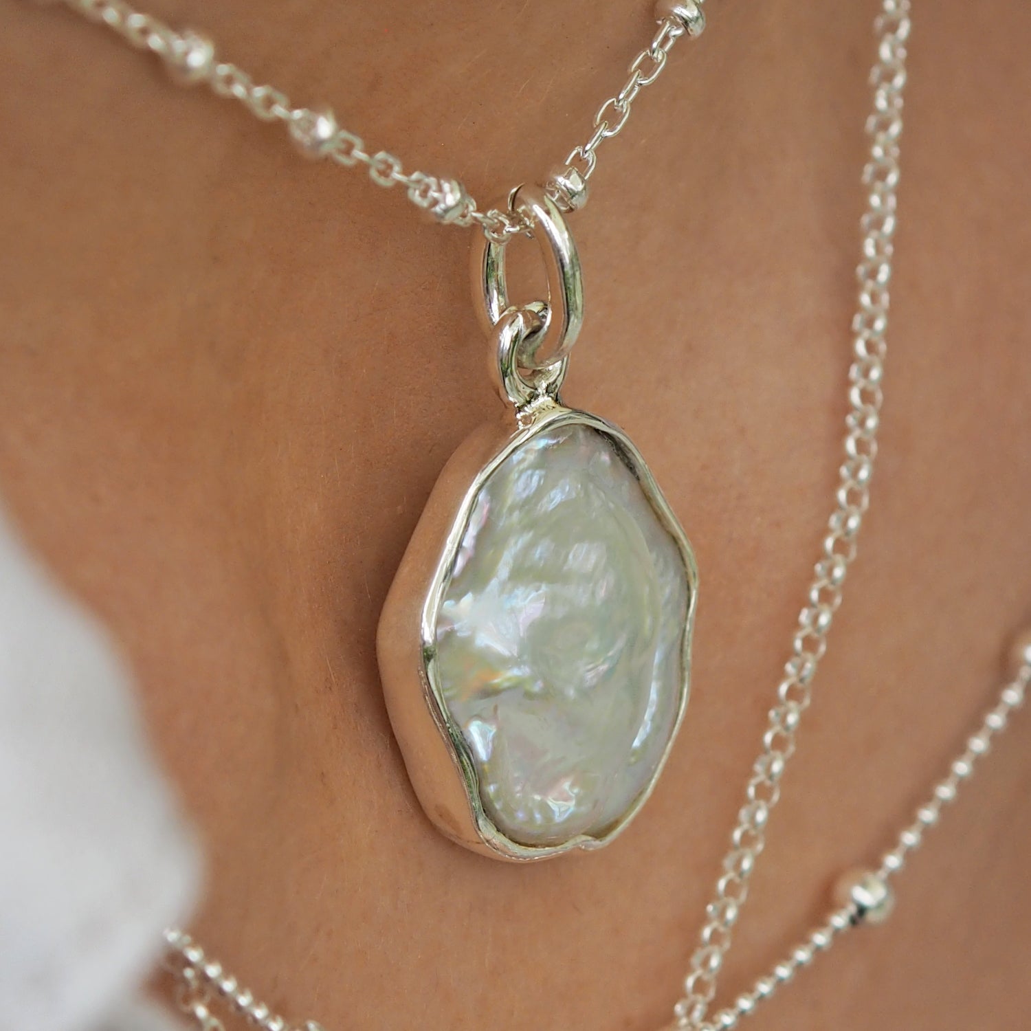 Luminous Baroque Pearl Pendant