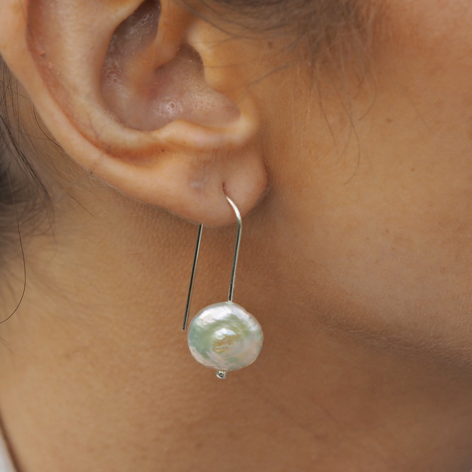 Orb Baroque Pearl Drop Earrings