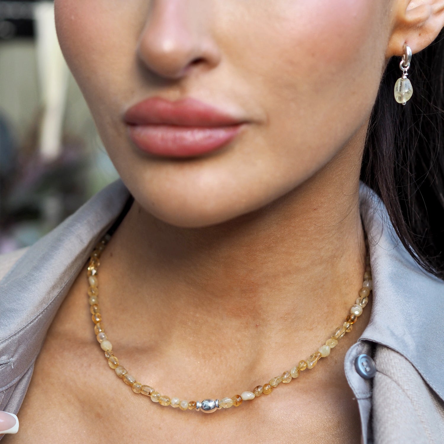 Viva Orb Citrine Birthstone Necklace