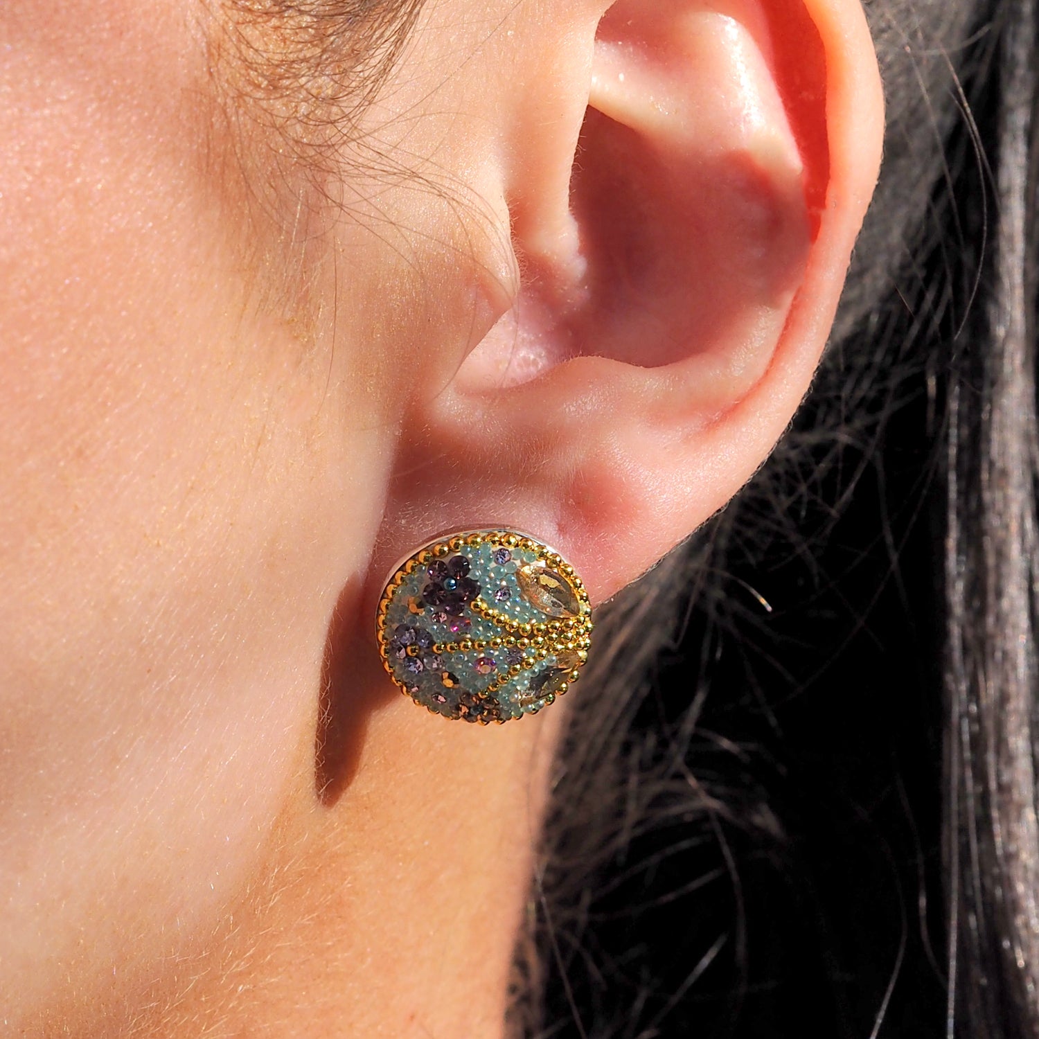 Allegra Antique Tree Of Life Stud Earrings