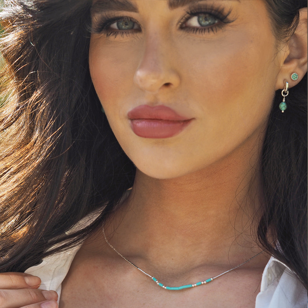 Evie Turquoise Heishi Necklace