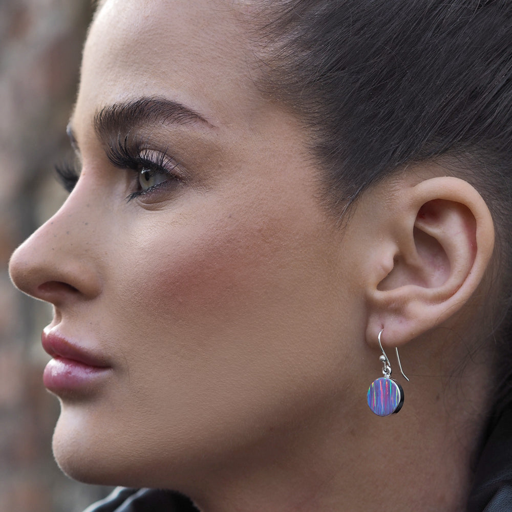 Flinder Lavender Dot Drop Earrings