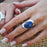 Monet Lapis Large Adjustable Ring