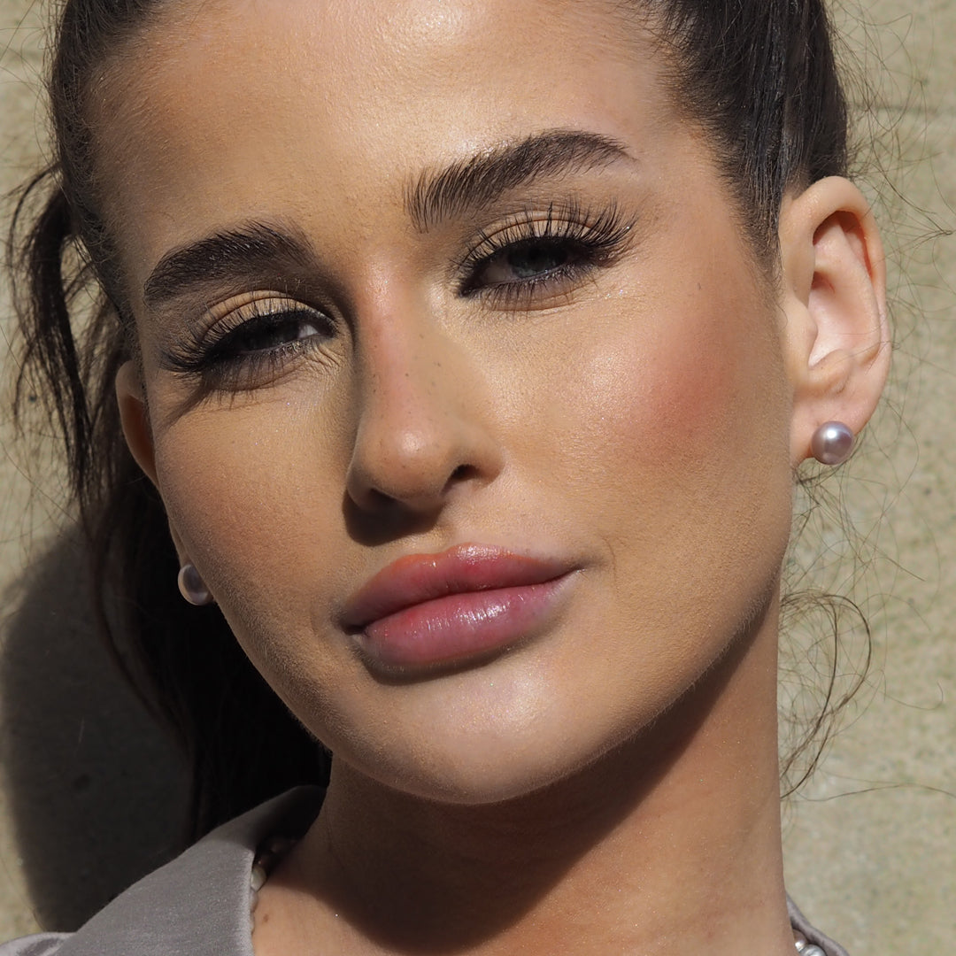 Pink Pearl Large Stud Earrings