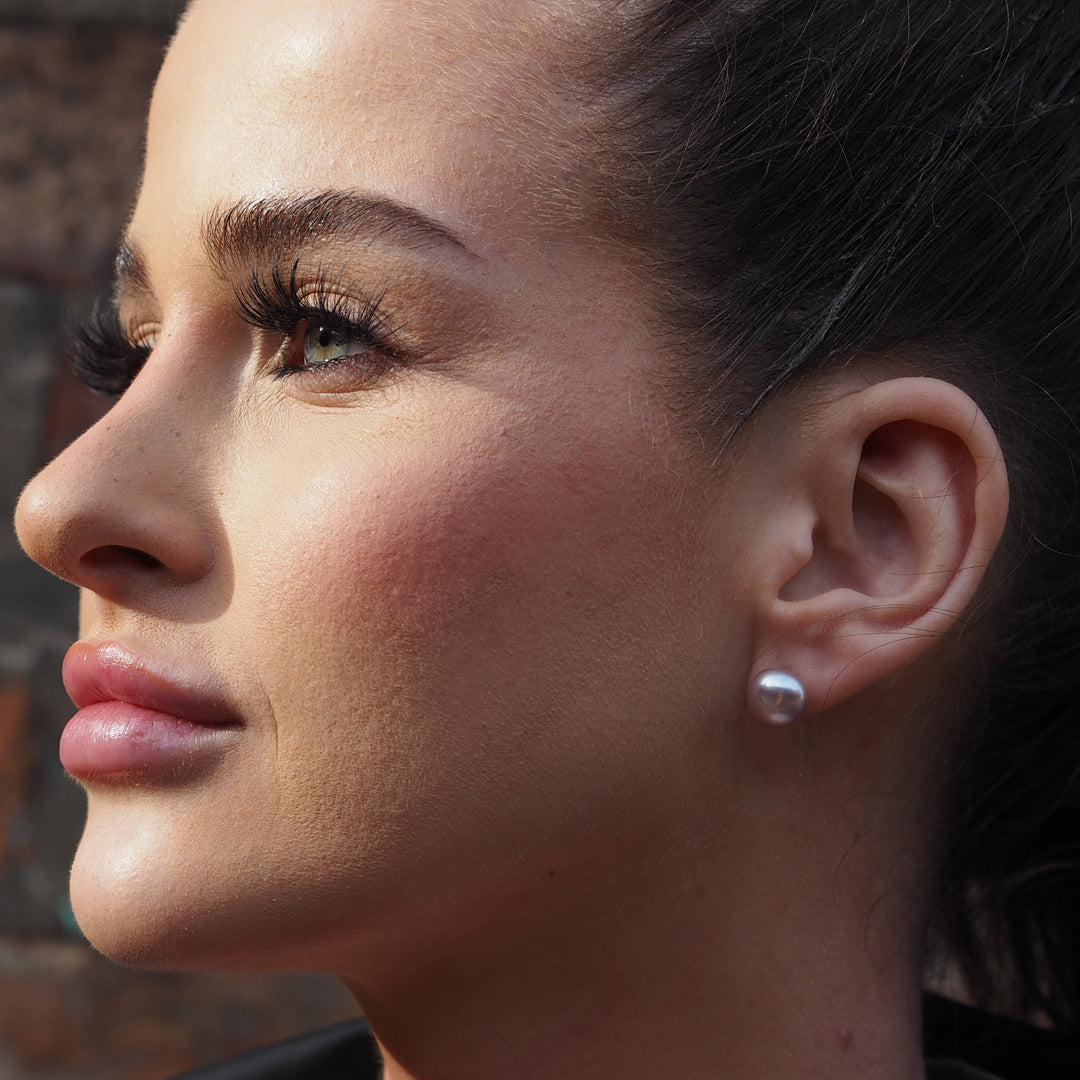 Pink Pearl Large Stud Earrings