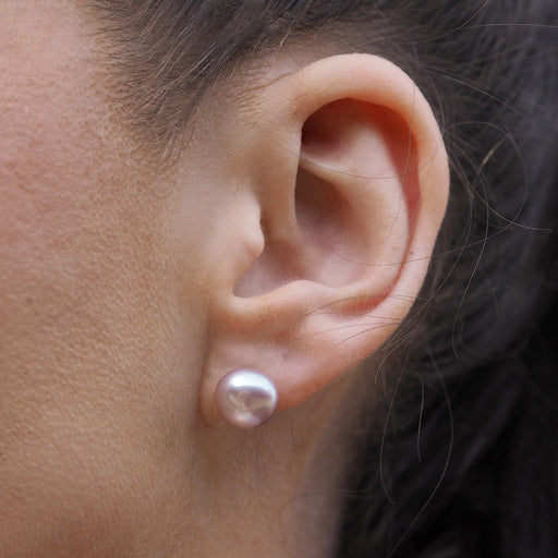 Pink Pearl Large Stud Earrings