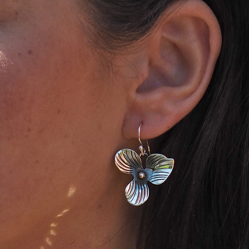 Viola Oxidised Single Drop Earrings