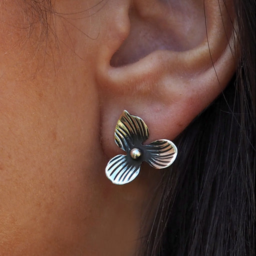 Viola Oxidised Small Stud Earrings
