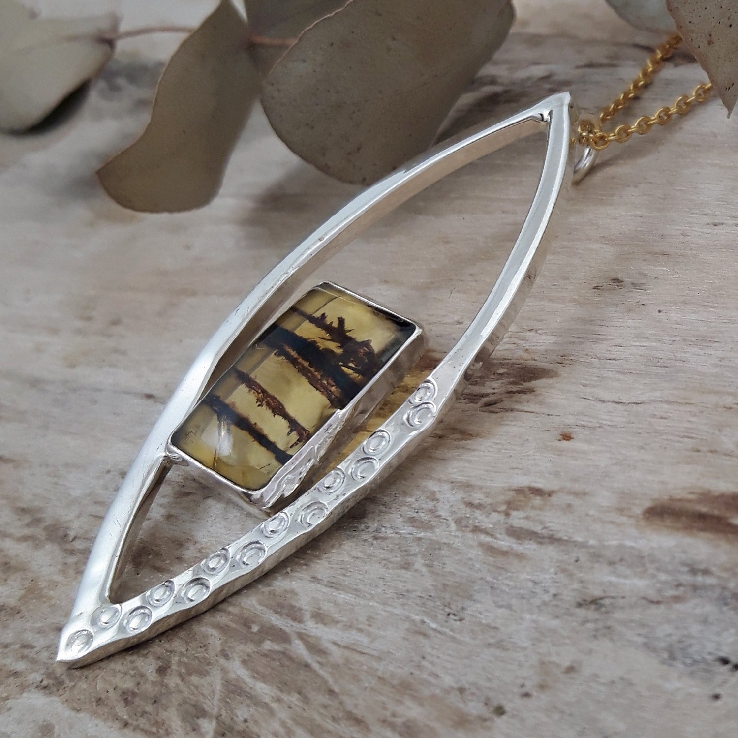 SAMPLE Amber Flame Pendant