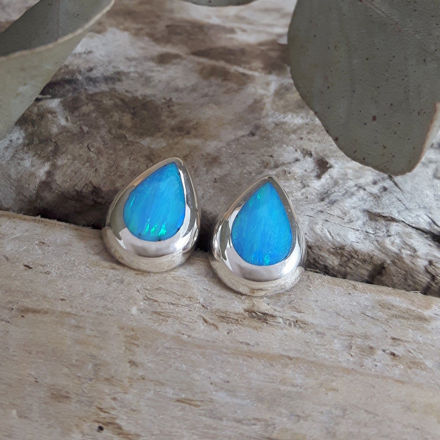 Flinder Droplet Turquoise Stud Earrings