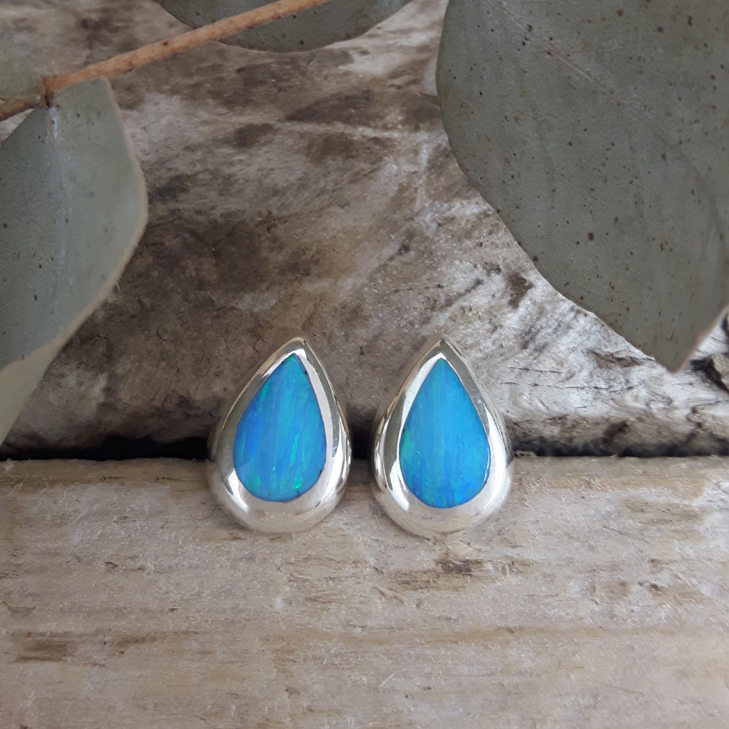 Flinder Droplet Turquoise Stud Earrings