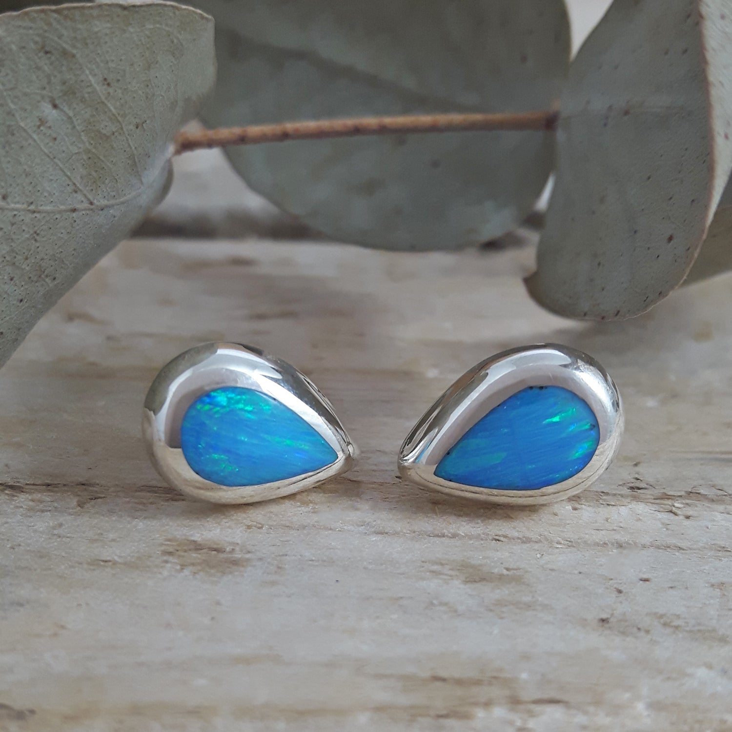 Flinder Droplet Turquoise Stud Earrings