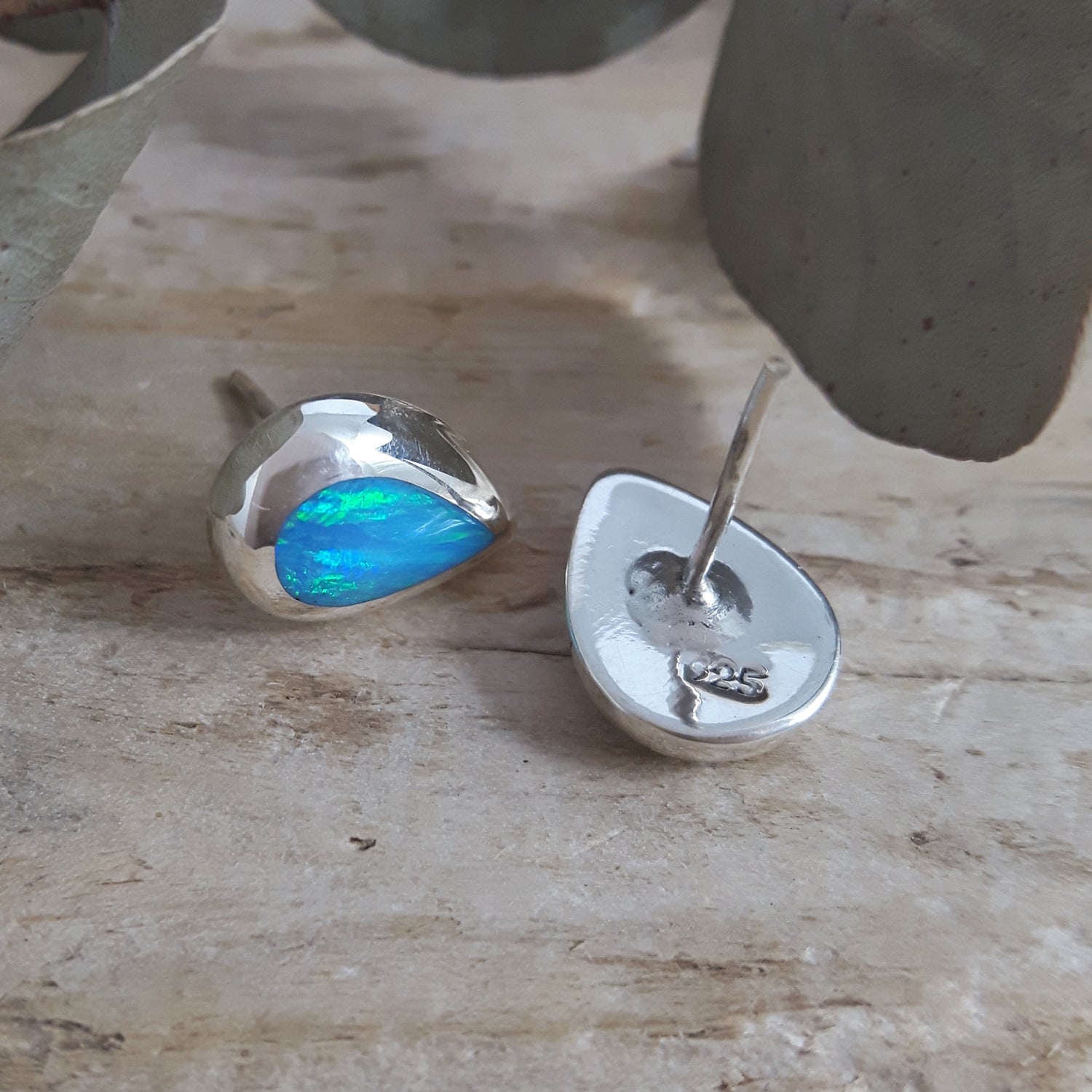 Flinder Droplet Turquoise Stud Earrings